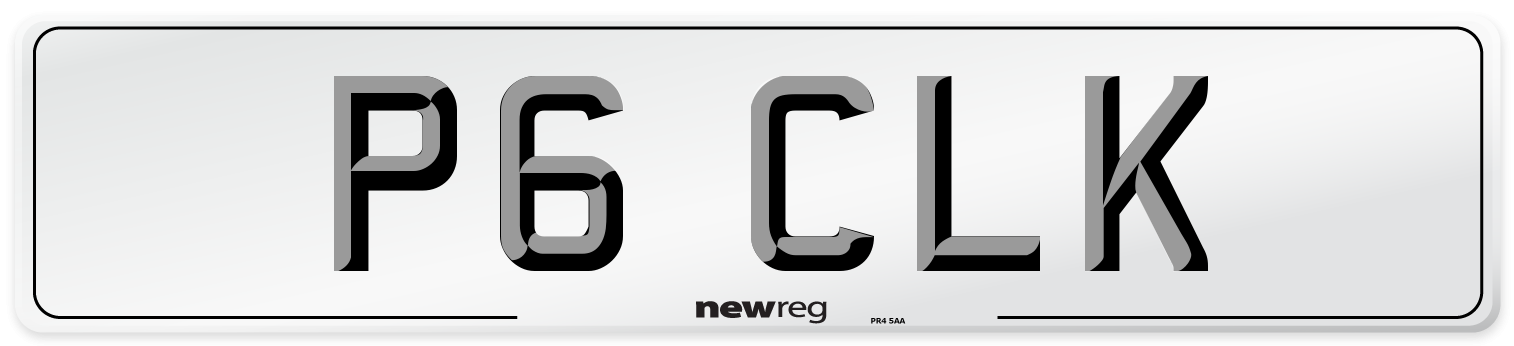 P6 CLK Number Plate from New Reg